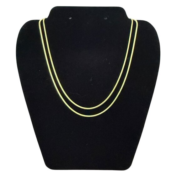 NWT J. Crew Double Layered Gold-Tone Snake Chain Necklace - Picture 2 of 9